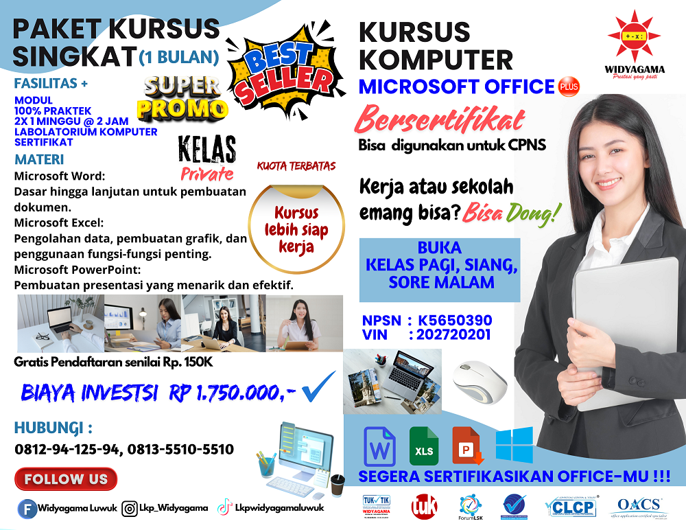 KURSUS KOMPUTER KHUSUS SISWA XII